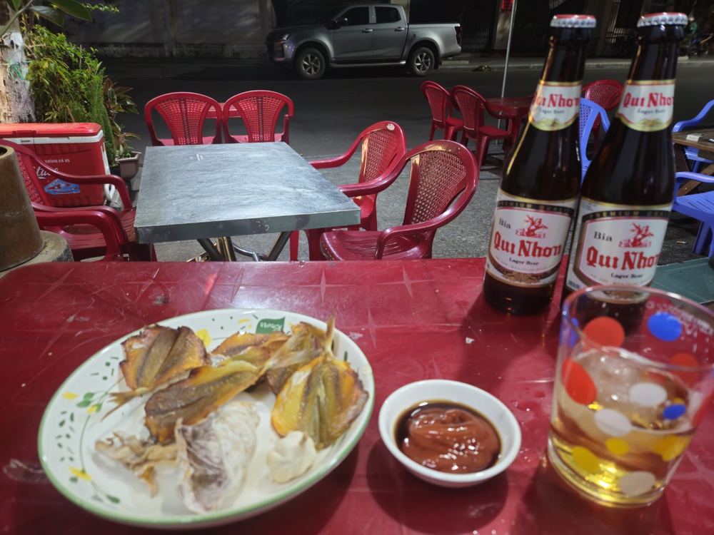 건어물 안주 맥주 노점