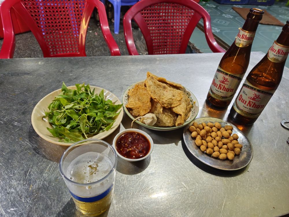 건어물 안주 맥주 노점