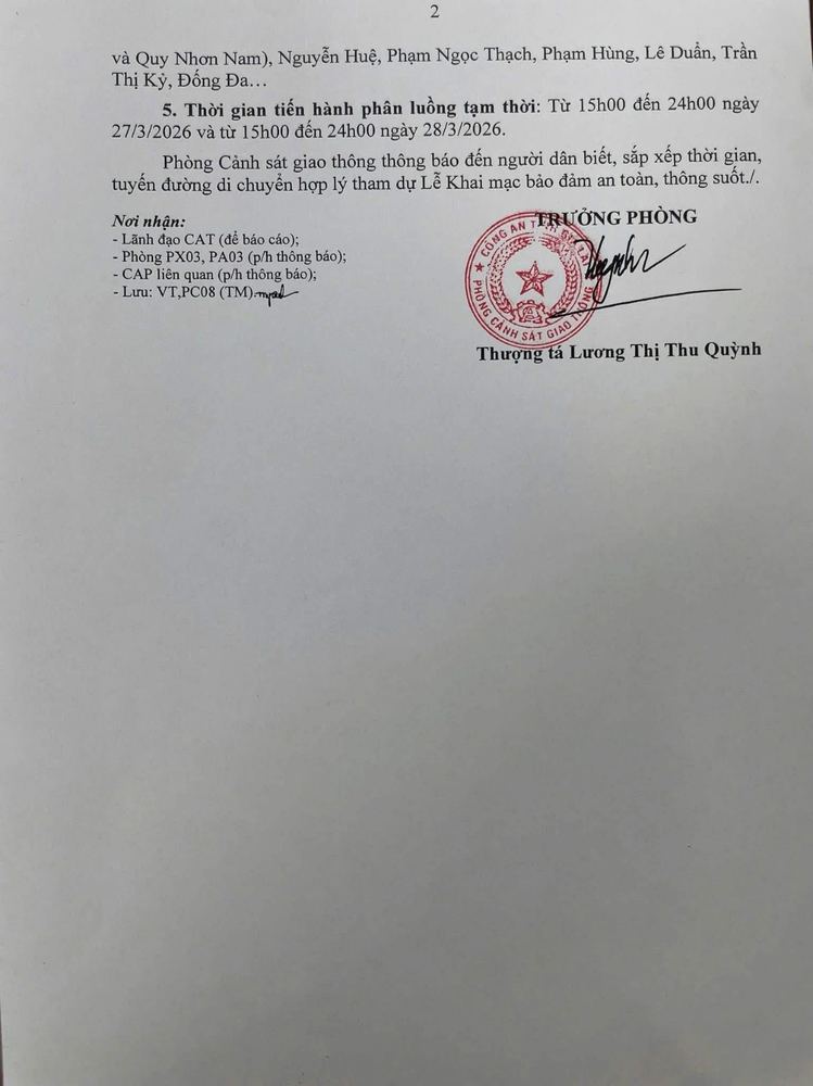 꾸이년 관광시즌 개막행사(응우옌땃타인 광장)